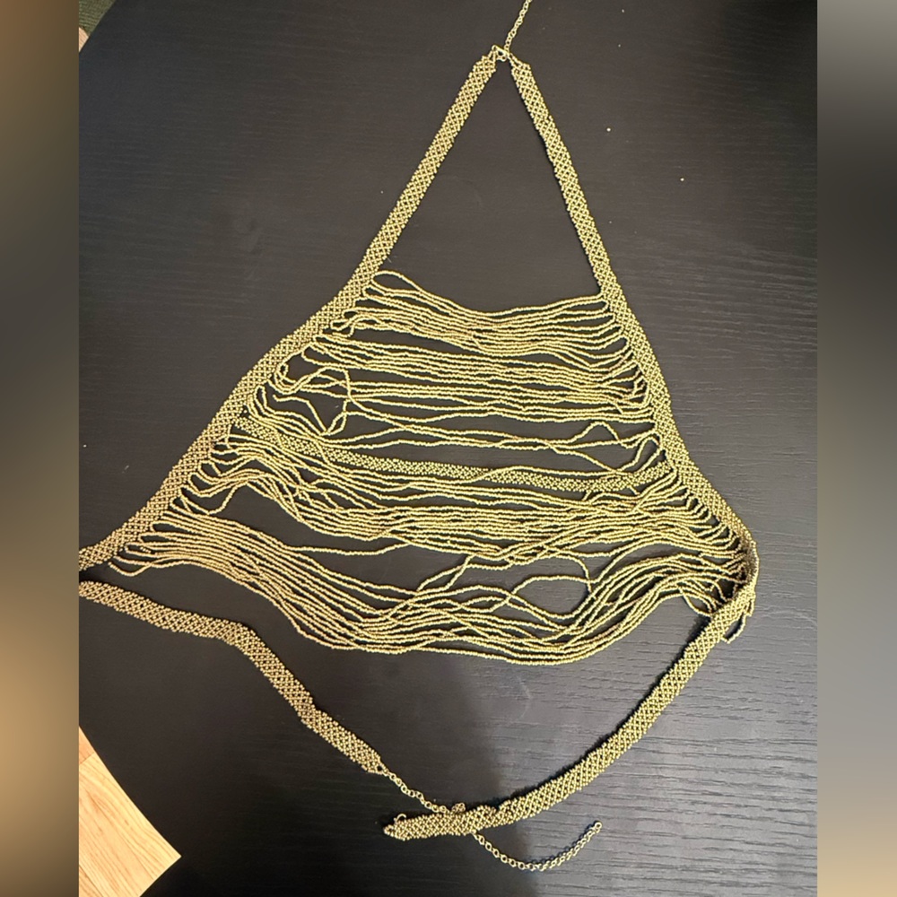 Free people body chain. | I love your way gold chain top - Picture 2 of 4